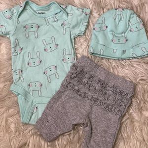 Three piece bunny set